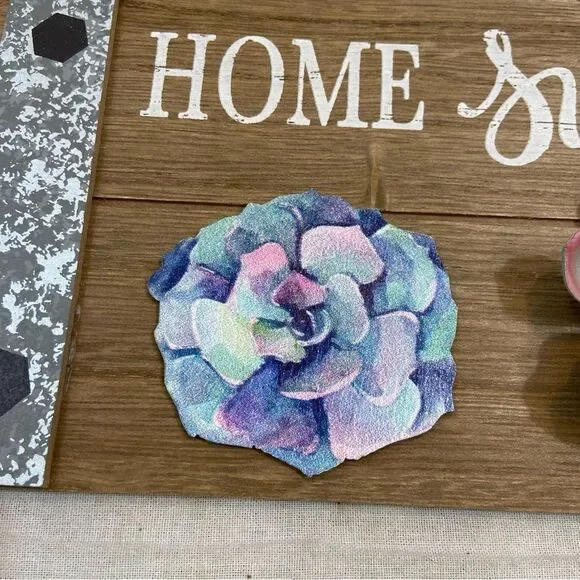 Brand New Home Sweet Home Succulent Wall Sign‎ - Picture 3 of 5